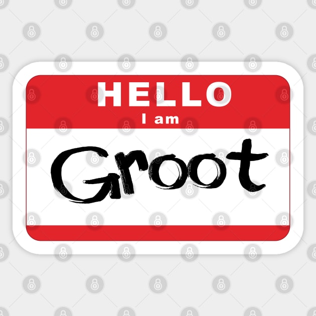 Hello, I am Groot Sticker by nerdprince